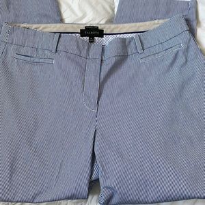 Talbots Blue and White Striped Capris
